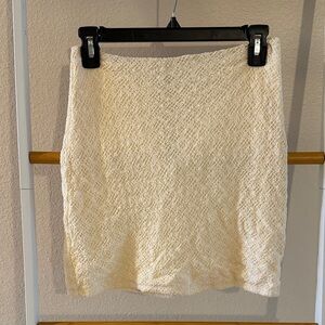 Kimchi Blue Cream Textured Mini Skirt